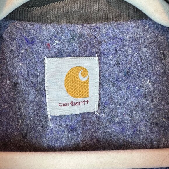Vintage Carhartt Trucker Jacket M Blanket Lined 90s Retro Workwear Cargo Worn In - Picture 7 of 12